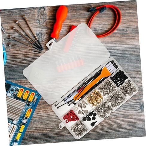 Lurrose Computer Screw Set for Desktop Cases Screwdriver Cable Ties and Cleaning Brush Standoffs Assortment Kit for Assembly and Maintenance in Saudi Arabia
