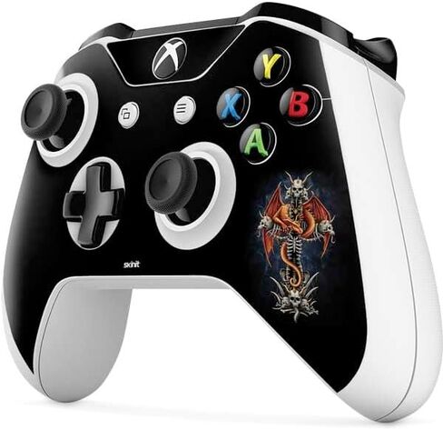 Skinit Decal Gaming Skin Compatible with Xbox One S Controller - Officially Licensed Sarah Richter Gothic Dragon & Skull Cross by Sarah Richter Design in Saudi Arabia