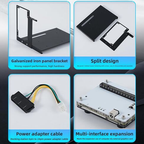 PUSOKEI Mini eGPU Enclosure Compatible with Thunderbolt 3/4, USB 4.0 PCIe 16X External GPU Dock Station, Compatible with A MD / PCIe, with ATX Bracket & 1m Data Cable in Saudi Arabia