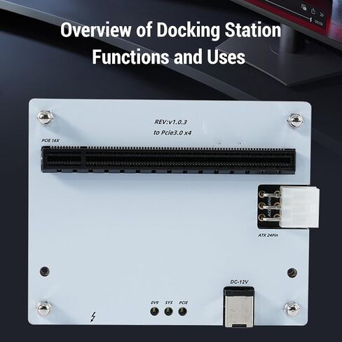PUSOKEI Mini eGPU Enclosure Compatible with Thunderbolt 3/4, USB 4.0 PCIe 16X External GPU Dock Station, Compatible with A MD / PCIe, with ATX Bracket & 1m Data Cable in Saudi Arabia