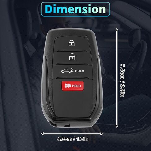 X AUTOHAUX HYQ14FBX 314MHz استبدال دخول بدون مفتاح عن بعد مفتاح ذكي فوب لتويوتا تاكوما تندرا 2022 2023 2024 رقم 8990H-0C010/231451-3041 3 أزرار in Saudi Arabia