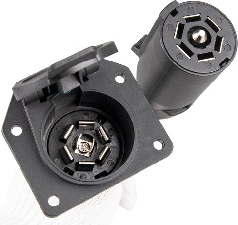 EWAY 7-Way Adapter with Power Switch for Furrion RV Backup Camera System, Plug and Play for Tow Vehicle to RV Wireless Observation Cameras, Provides 12V Power to Camera Through 7-Pin Connector in Saudi Arabia