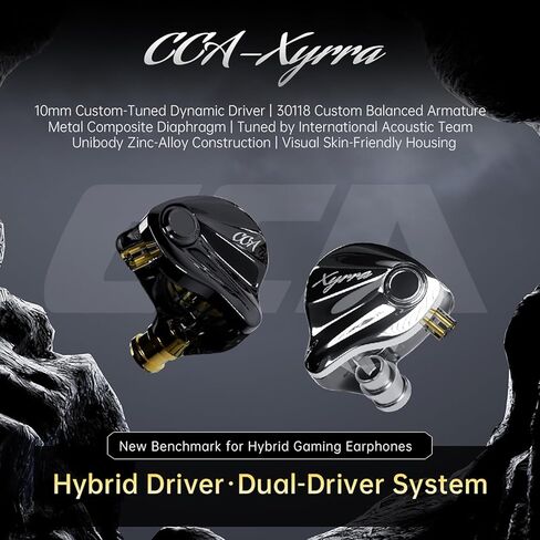 سماعات أذن CCA Xyrra ثنائية المحرك داخل الأذن، سماعات أذن 1DD+1BD HiFi IEM، سماعات أذن سلكية للألعاب للموسيقيين in Kuwait