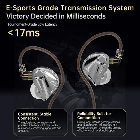 سماعات أذن CCA Xyrra ثنائية المحرك داخل الأذن، سماعات أذن 1DD+1BD HiFi IEM، سماعات أذن سلكية للألعاب للموسيقيين in Kuwait
