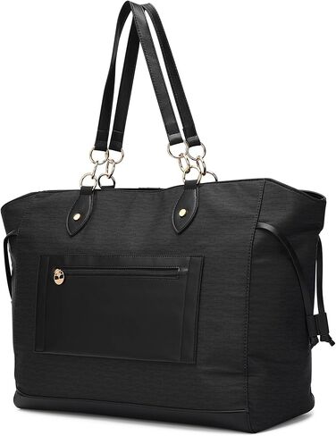 ELLE Eleganza 32L Monogram Weekender Duffel Bag | Brown in Kuwait