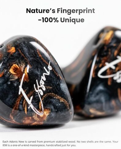 Essonio ES-C13 شاشة داخل الأذن مصنوعة يدويًا من الخشب، 2 Knowles BA+1DD Hybrid Hi-Fi IEM، سماعات أذن سلكية لإلغاء الضوضاء، كابل 5N مطلي بالفضة، 3.5/4.4 مم/النوع C، سماعات أذن احترافية للاستوديو والموسيقى والمسرح in Kuwait