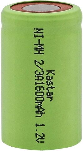 Kastar 4-Pack 2/3A 1.2V 1600mAh Ni-MH استبدال بطارية للأجهزة التي يتم التحكم فيها عن طريق الراديو، والأدوات الكهربائية والألعاب، والدراجات الكهربائية، والعدادات، وأجهزة الراديو، والسيارات الهجينة، وشفرات الحلاقة، وSanyo Cadnica N-500A in Kuwait