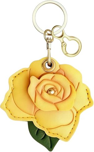 Leather AirTag Protective Case Keychain - Can Hold Keys, Fit Access Cards, GPS Tracking Device Cover in Saudi Arabia
