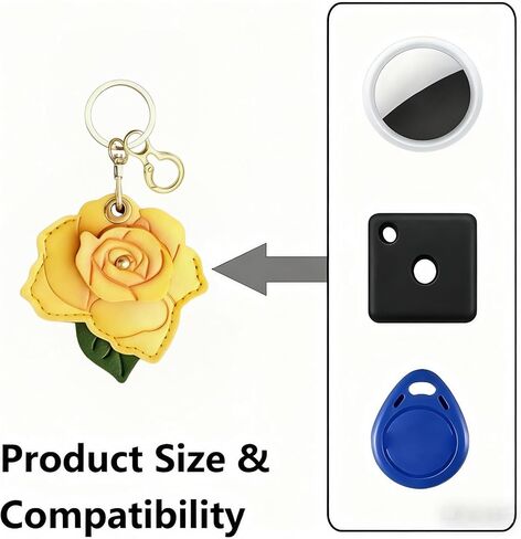 Leather AirTag Protective Case Keychain - Can Hold Keys, Fit Access Cards, GPS Tracking Device Cover in Saudi Arabia