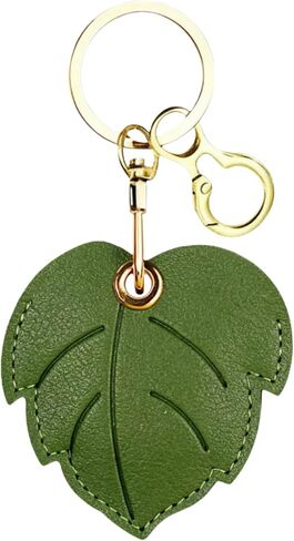 Leather AirTag Protective Case Keychain - Can Hold Keys, Fit Access Cards, GPS Tracking Device Cover in Saudi Arabia