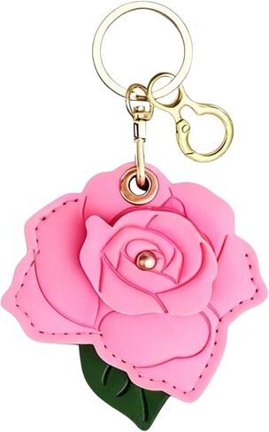 Leather AirTag Protective Case Keychain - Can Hold Keys, Fit Access Cards, GPS Tracking Device Cover in Saudi Arabia