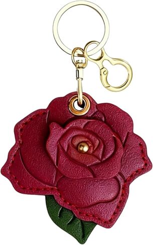 Leather AirTag Protective Case Keychain - Can Hold Keys, Fit Access Cards, GPS Tracking Device Cover in Saudi Arabia
