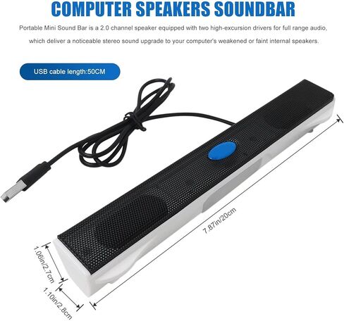 2025 Mini USB Powered Speakers for PC - 2.0 Stereo Soundbar for Laptop Desktop in Saudi Arabia