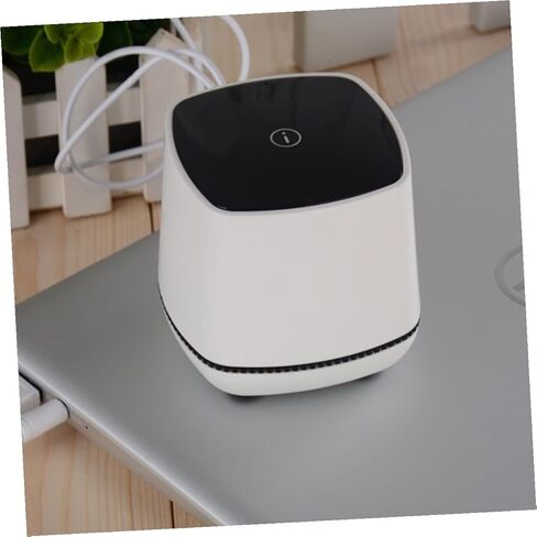 مكبرات صوت كمبيوتر USB صغيرة محمولة مع صوت جهير استريو، تصميم سطح مكتب صغير الحجم لأجهزة الكمبيوتر المحمول والمنزل والمكتب، يستخدم مشغل موسيقى أبيض صغير مع التحكم في مستوى الصوت in Kuwait
