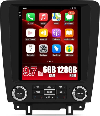 Android 13 Car Radio Compatible for Ford Mustang 2010-2014 Dual Screen Radio Upgrade,Wireless CarPlay Android Auto Head Unit Stereo Built-in DSP Bluetooth WiFi SWC MirrorLink [4G+64G] in Saudi Arabia