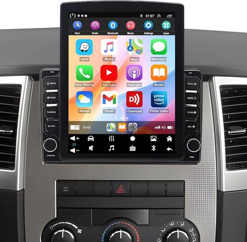 9.7'' Android Car Stereo for Dodge RAM 1500 2500 3500 2009 2010 2011 2012 with Wireless Carplay Android Auto, Touch Screen for Ram 1500 Radio with GPS Navi, WiFi, BT, HiFi, FM, SWC, Mic, Backup Cam in Saudi Arabia