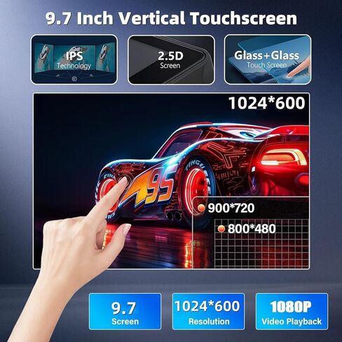 9.7'' Android Car Stereo for Dodge RAM 1500 2500 3500 2009 2010 2011 2012 with Wireless Carplay Android Auto, Touch Screen for Ram 1500 Radio with GPS Navi, WiFi, BT, HiFi, FM, SWC, Mic, Backup Cam in Saudi Arabia