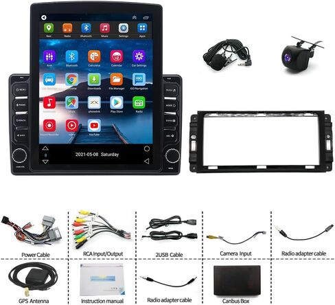9.7'' Android Car Stereo for Dodge RAM 1500 2500 3500 2009 2010 2011 2012 with Wireless Carplay Android Auto, Touch Screen for Ram 1500 Radio with GPS Navi, WiFi, BT, HiFi, FM, SWC, Mic, Backup Cam in Saudi Arabia