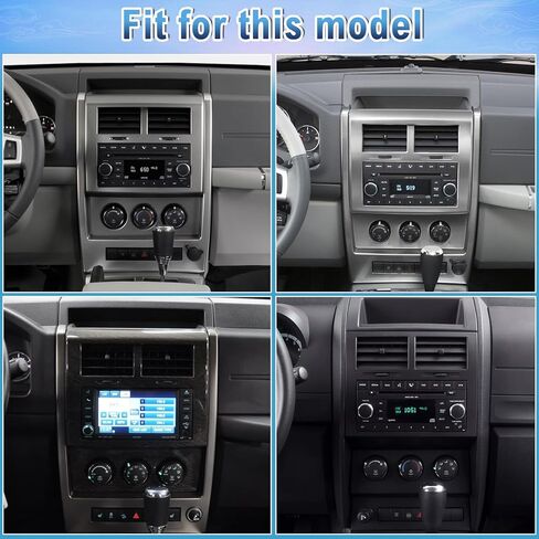 Android 14 Double Din Car Stereo Upgrade Radio for Jeep Liberty 2008-2012, 4G+64G 10" Touchscreen Wireless Carplay Android Auto GPS WiFi Bluetooth RDS DSP SWC Mirrorlink Mic Backup Camera in Saudi Arabia
