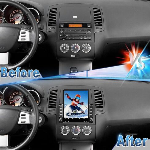 Android 14 Double Din Car Stereo Upgrade Radio for Nissan Altima 2005-2006, 9.7" Touchscreen w/Wireless Carplay Android Auto GPS WiFi Bluetooth RDS DSP SWC Mirrorlink Backup Camera in Saudi Arabia