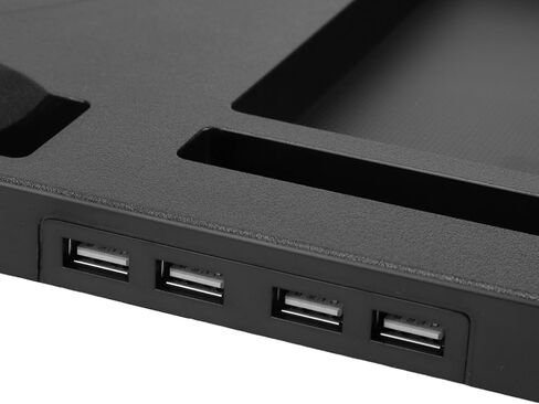 منظم رف مكتب قابل للتعديل لحامل الكمبيوتر مع 4 منافذ USB وفتحة حامل هاتف لأجهزة الكمبيوتر المحمول وسماعات الطابعة والتليفزيون in Kuwait