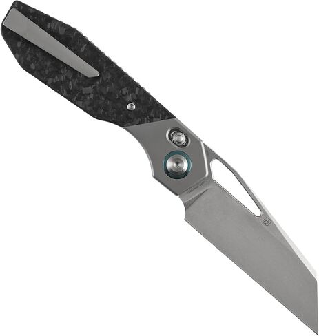 سكين جيب KANSEPT QTRO، Wharncliffe 3.75 بوصة فتحة إبهام من الفولاذ المغسول بالحجارة، مقبض من ألياف الكربون المزخرفة بالتيتانيوم، مشبك عميق للرجال والنساء EDC للتخييم والمشي لمسافات طويلة K1118VA3 in Kuwait