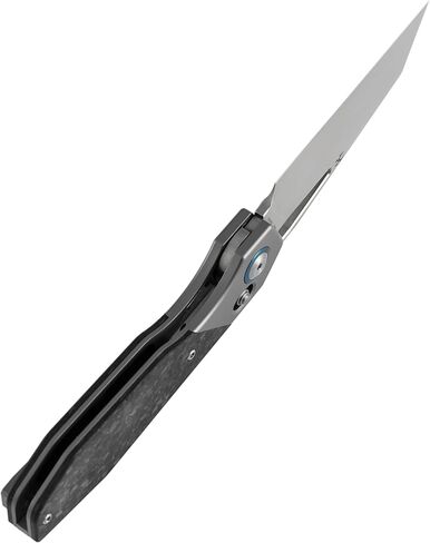 سكين جيب KANSEPT QTRO، Wharncliffe 3.75 بوصة فتحة إبهام من الفولاذ المغسول بالحجارة، مقبض من ألياف الكربون المزخرفة بالتيتانيوم، مشبك عميق للرجال والنساء EDC للتخييم والمشي لمسافات طويلة K1118VA3 in Kuwait
