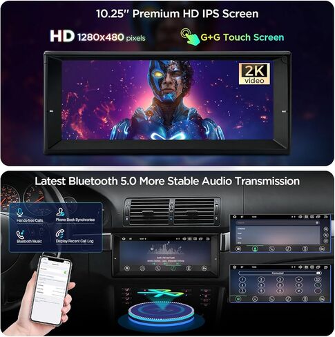 ستيريو سيارة XTRONS Android 14 لسيارة BMW E39/E39 M5/E38، 10.25 بوصة IPS شاشة تعمل باللمس وحدة رئيسية لتحديد المواقع والملاحة بلوتوث مدمجة DSP تدعم CarPlay Android Auto 4G LTE TPMS كاميرا احتياطية (4+64G) in Saudi Arabia