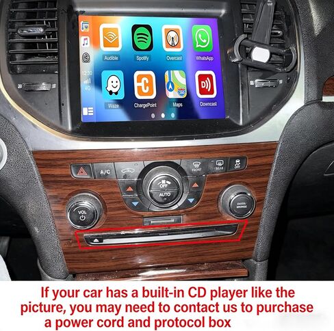 Android 14 Double Din Car Stereo ترقية راديو لكرايسلر 300 300C 300S 2011-2023، 8.4 بوصة شاشة لمس Carplay Android Auto GPS WiFi Bluetooth RDS DSP SWC Mirrorlink Mic كاميرا احتياطية in Kuwait
