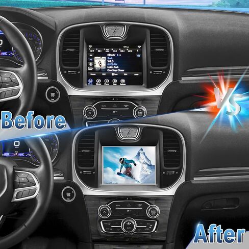 Android 14 Double Din Car Stereo ترقية راديو لكرايسلر 300 300C 300S 2011-2023، 8.4 بوصة شاشة لمس Carplay Android Auto GPS WiFi Bluetooth RDS DSP SWC Mirrorlink Mic كاميرا احتياطية in Kuwait