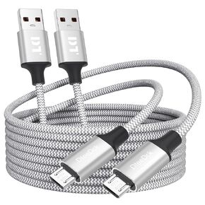 كابل USB إلى Micro USB بطول 10 أقدام 2 حزمة شحن 10 وات ونقل بيانات بسرعة 480 ميجا بت في الثانية USB من النوع A إلى سلك Micro-USB مضفر بطول 10 أقدام لجهاز PS4 Kindle Nokia وهواتف Android القديمة والأجهزة اللوحية والمزيد من أجهزة MicroUSB in Saudi Arabia