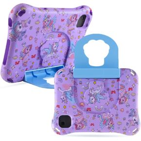 حافظة Unicorn REVVL Tab 2 5G 2025 مقاس 10.1 بوصة للأطفال والبنات الخفيفة EVA غطاء تابلت مناسب للأطفال مع مقبض ومسند للأطفال وغطاء كامل مقاوم للصدمات هدية للفتيات (DJS) in Kuwait