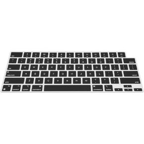 غطاء لوحة المفاتيح kwmobile متوافق مع Apple MacBook Air 13 M4 2025 A3240 - غطاء لوحة المفاتيح باللغة الإنجليزية الأمريكية QWERTY - أسود in Kuwait