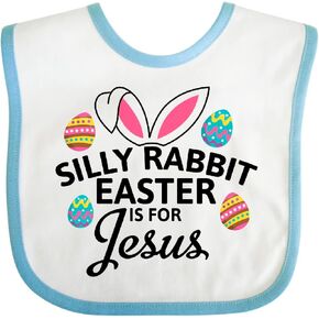 inktastic Silly Rabbit Easter Is for Jesus with Bunny Head and Easter Baby Bib in Saudi Arabia