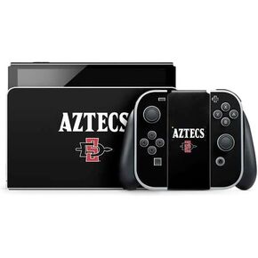 Skinit Decal Gaming Skin Compatible with Nintendo Switch OLED (2021) - Officially Licensed San Diego State University Aztecs Logo Design in Saudi Arabia