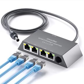 محول إيثرنت مع 4 منافذ RJ45 لـ Starlink Gen3/Mini، منافذ متعددة مع شبكة خارجية سلكية، قم بتوصيل أي جهاز مجهز بـ RJ45 تقريبًا - أجهزة التوجيه وأجهزة الكمبيوتر المحمولة وأجهزة الكمبيوتر المكتبية وأجهزة التلفزيون الذكية والطابعات in Kuwait