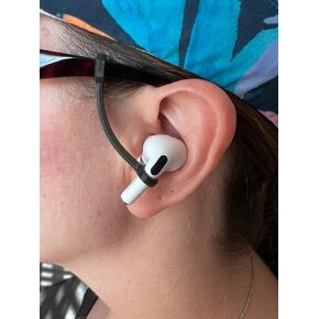 PodSTRAP™ – Silicone Strap Accessory for Securing Wireless Earbuds, Black – Manufactured in The USA –Patents Pending in Saudi Arabia
