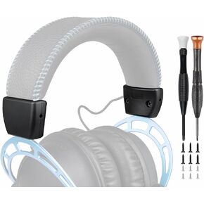 SOULWIT Upgraded Headband Side Cover Sliders for HyperX Cloud 1/2/Pro/Core/2 Core/Alpha/Alpha S/Alpha Pro/CloudX Headsets, Rounded End Caps Replacement Repair Kit Accessories - Black in Saudi Arabia