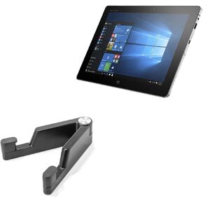 حامل وحامل BoxWave متوافق مع الكمبيوتر اللوحي HP Elite x2 1012 G1 - حامل منفرد من الألومنيوم لسطح المكتب، قابل للتعديل بدون استخدام اليدين ومحمول مع أقدام مطاطية - أسود لامع in Kuwait