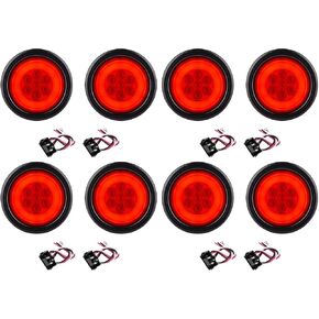 مصابيح Lumitronics RV HALO LED مقاس 4 بوصات توقف دائري/انعطاف/أضواء خلفية (زوج شفاف) in Kuwait
