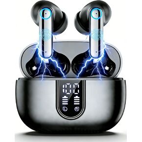 Wireless Earbuds, Bluetooth 5.4 Headphones Bass Stereo, Ear Buds with Noise Cancelling Mic, Hi-Fi Stereo Bass Ear Buds with 48H Playtime, Bluetooth Earbuds for Laptop, Phones, Sports in Saudi Arabia