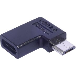 محول شحن USB بزاوية 90 درجة، محول MicroUSB إلى TypeC لأجهزة مختلفة، محول نقل بيانات USB إلى TypeC بسرعة 480 ميجابت في الثانية in Kuwait