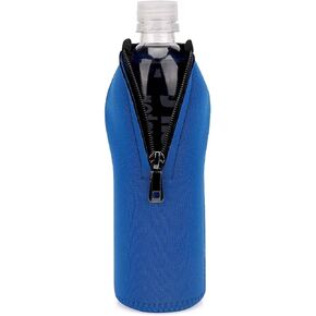 حافظة زجاجة مياه للاستعمال مرة واحدة من Linkidea متوافقة مع Smartwater 16.9/20 أونصة، إيفيان 16.9 أونصة، غطاء مياه معزول من بلاستيك النيوبرين مع سحاب قابل للقفل (عبوة واحدة/أزرق) in Kuwait