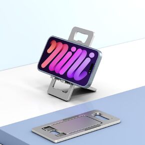 Caeithyo Foldable and Adjustable Aluminum Phone Stand, Suitable for Desk and Travel, Portable Lightweight Phone Stand with Bottle Opener, Compatible with All Smartphones and Small Tablet Desktop Base in Saudi Arabia