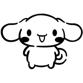 Cute White Puppy Smile Laptop Car Wall Decoration Vinyl Decal Sticker 7" in (Cinnamonroll White) in Kuwait