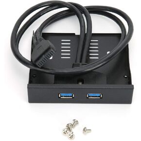 2 واجهات USB3.0 لوحة أمامية مرنة مع 19 دبوس إلى 2 واجهة USB3.0 HUB لنقل البيانات بسرعة عالية، شحن سريع للكمبيوتر مع محرك مرن 3.5 بوصة in Kuwait