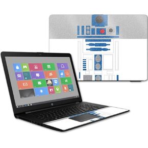 MightySkins Glossy Glitter Skin for HP 17t Laptop 17.3" (2017) - Cyber Bot | Protective, Durable High-Gloss Glitter Finish | Easy to Apply, Remove, and Change Styles | Made in The USA in Kuwait