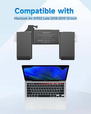 Battery Replacement for MacBook Air A1932 13-inch (Late 2018,2019) A1965 Battery in Kuwait