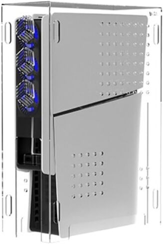 غطاء غبار لجهاز PS5 Pro/Slim، حافظة واقية من الأكريليك عالية الشفافية، وضع رأسي، قالب من قطعة واحدة لا يتطلب أي تركيب، سهل التنظيف (لجهاز PS5 Slim) in Kuwait