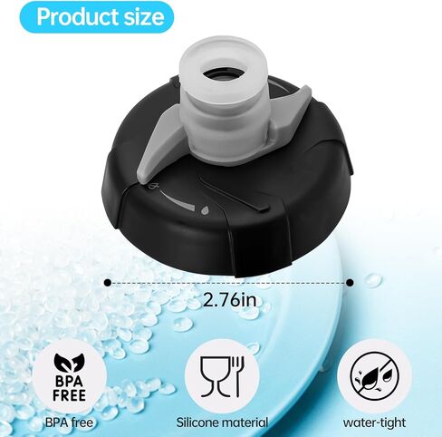 قطعتان من غطاء بديل لمنصة CamelBak Podium، غطاء متوافق مع CamelBak Podium 24/21 أونصة، توجد وظيفة قفل الماء عند غطاء الزجاجة، مضاد للتسرب، خالي من مادة BPA in Kuwait